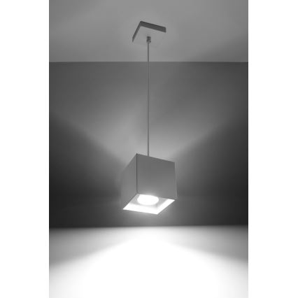 Lampadario a sospensione con filo QUAD 1 1xGU10/40W/230V bianco