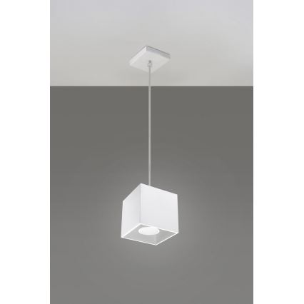 Lampadario a sospensione con filo QUAD 1 1xGU10/40W/230V bianco