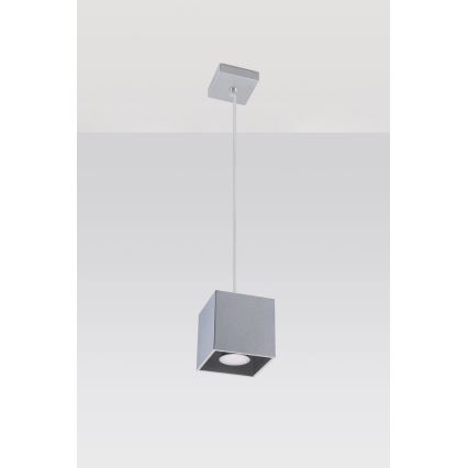 Lampadario a sospensione con filo QUAD 1 1xGU10/40W/230V grigio