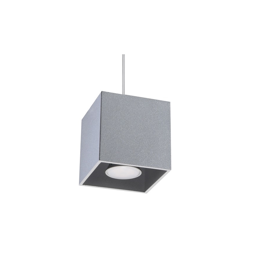 Lampadario a sospensione con filo QUAD 1 1xGU10/40W/230V grigio