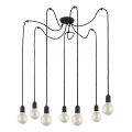 Lampadario a sospensione con filo QUALLE 7xE27/60W/230V ragno