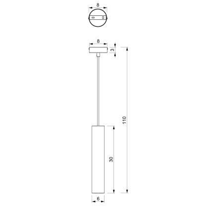 Lampadario a sospensione con filo RAITO 1xGU10/8W/230V nero