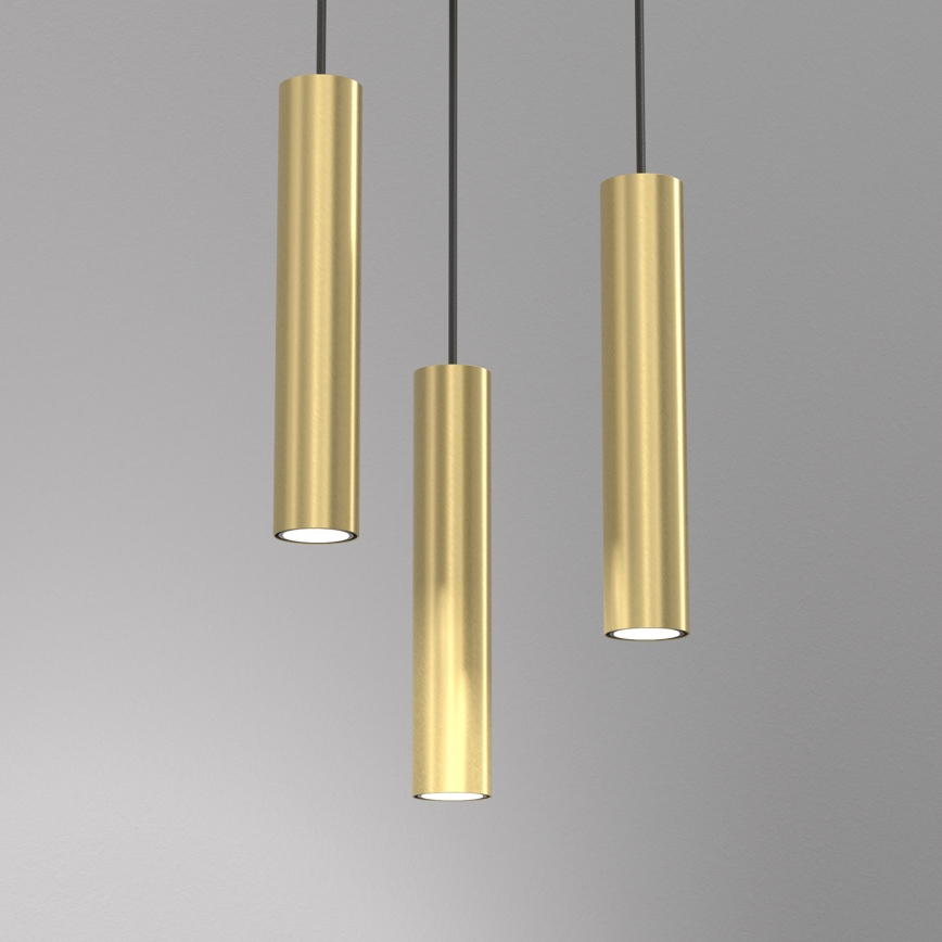 Lampadario a sospensione con filo RAITO 3xGU10/8W/230V ottone