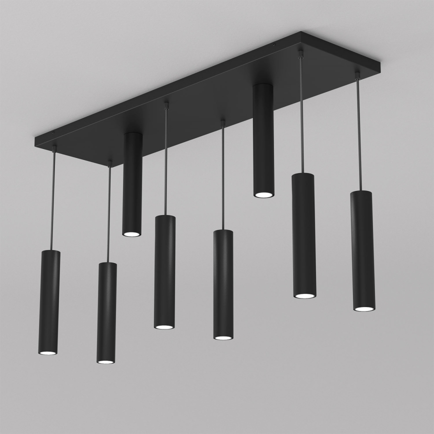 Lampadario a sospensione con filo RAITO 8xGU10/8W/230V nero