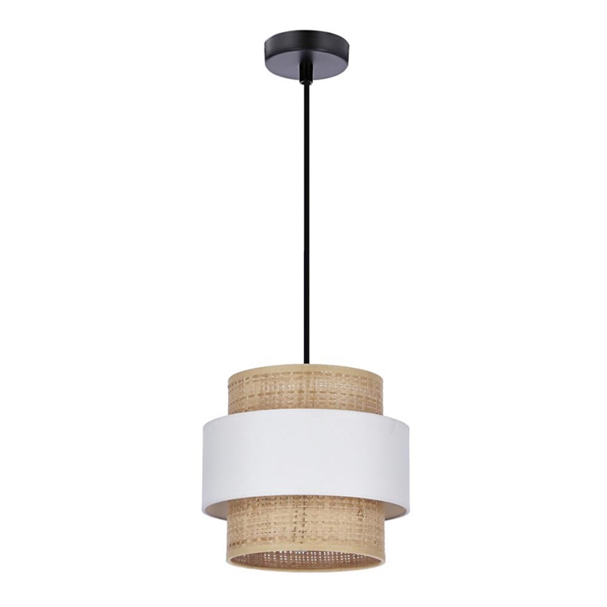 Lampadario a sospensione con filo RATTAN 1xE27/40W/230V bianco/marrone