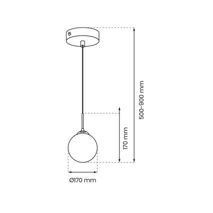 Lampadario a sospensione con filo REFLEX 1xE14/40W/230V d. 17 cm