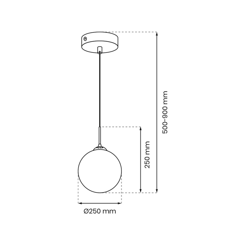 Lampadario a sospensione con filo REFLEX 1xE27/60W/230V d. 25 cm