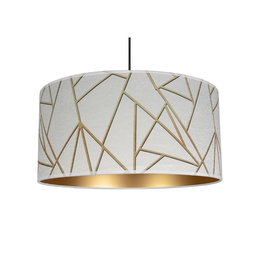 Lampadario a sospensione con filo RELLA 1xE27/60W/230V bianco/oro
