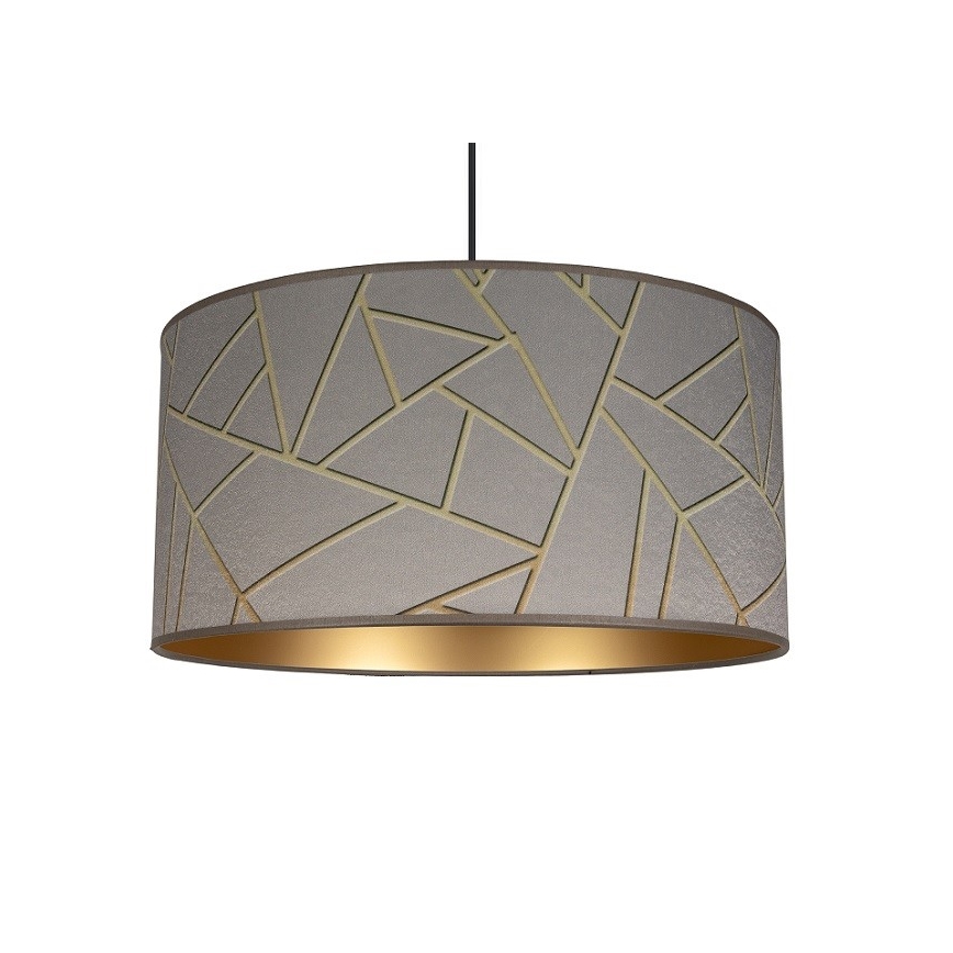 Lampadario a sospensione con filo RELLA 1xE27/60W/230V grigio/oro