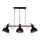 Lampadario a sospensione con filo RENO 3xE27/40W/230V nero/marrone