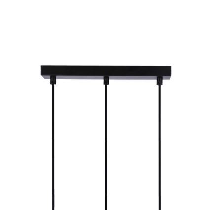 Lampadario a sospensione con filo RENO 3xE27/40W/230V nero/marrone