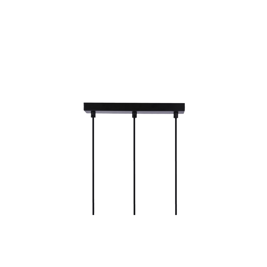 Lampadario a sospensione con filo RENO 3xE27/40W/230V nero/marrone