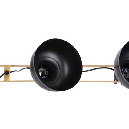 Lampadario a sospensione con filo RENO 3xE27/40W/230V nero/marrone