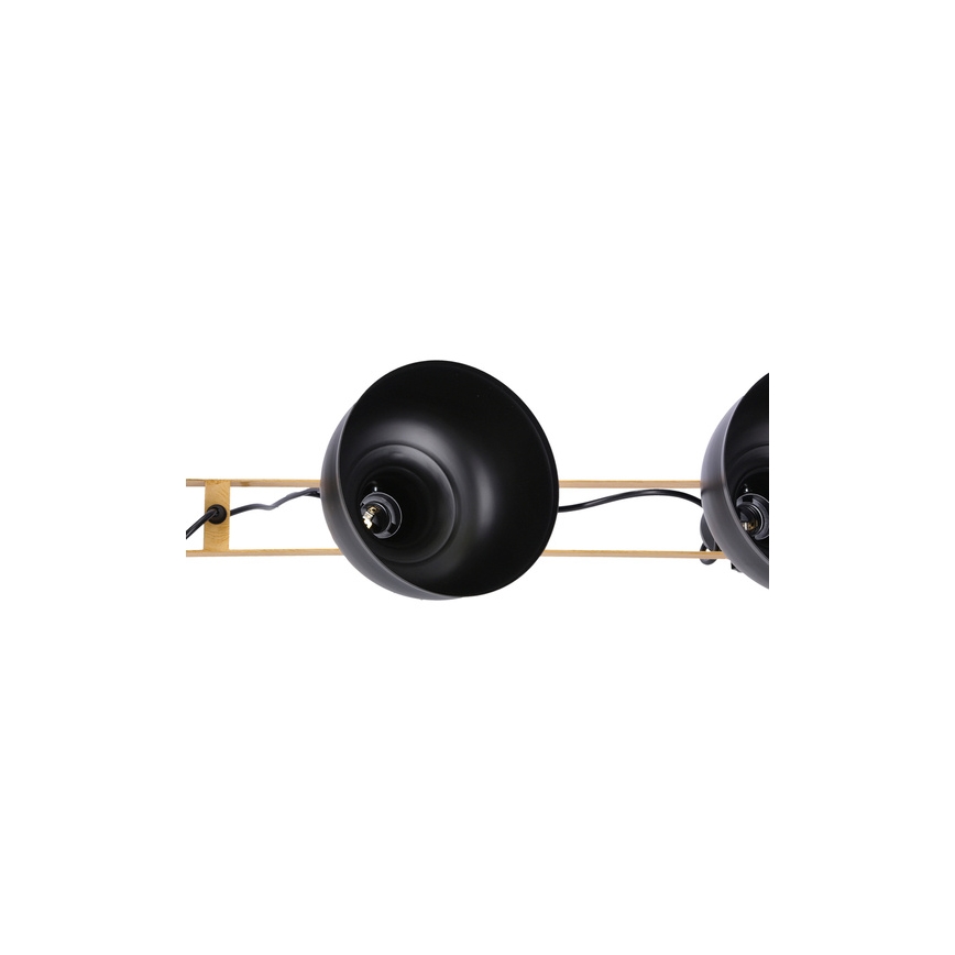 Lampadario a sospensione con filo RENO 3xE27/40W/230V nero/marrone