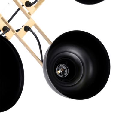 Lampadario a sospensione con filo RENO 4xE27/40W/230V nero/marrone