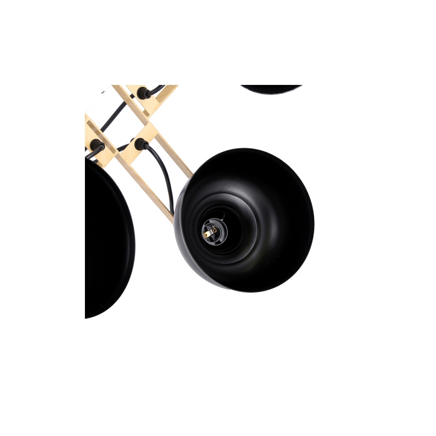 Lampadario a sospensione con filo RENO 4xE27/40W/230V nero/marrone