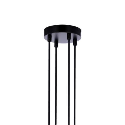 Lampadario a sospensione con filo RENO 4xE27/40W/230V nero/marrone