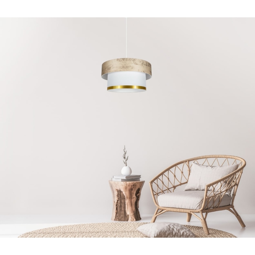 Lampadario a sospensione con filo RESSA 1xE27/60W/230V oro