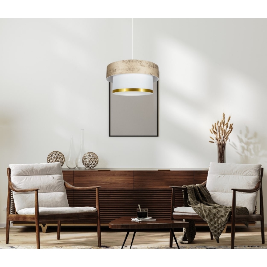 Lampadario a sospensione con filo RESSA 1xE27/60W/230V oro