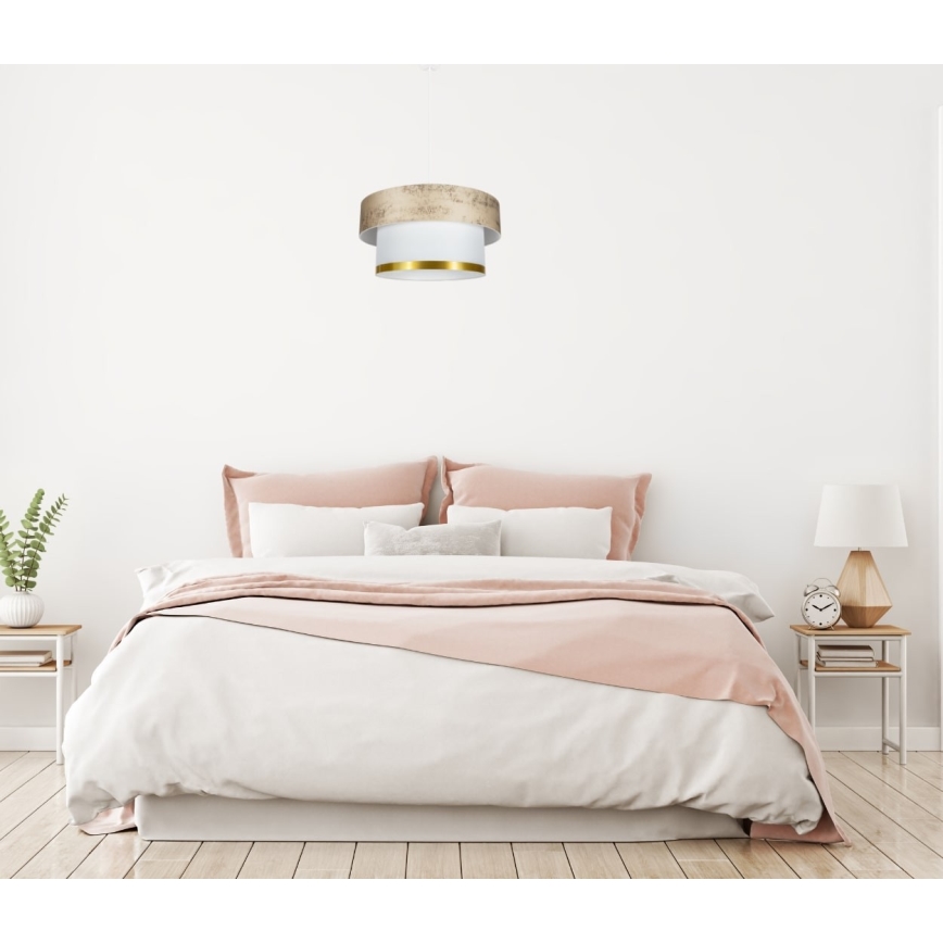 Lampadario a sospensione con filo RESSA 1xE27/60W/230V oro