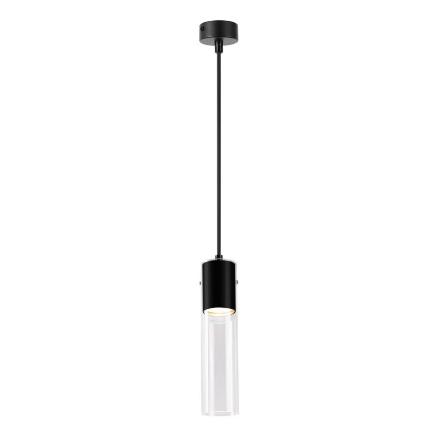 Lampadario a sospensione con filo RICKY 1xGU10/10W/230V nero