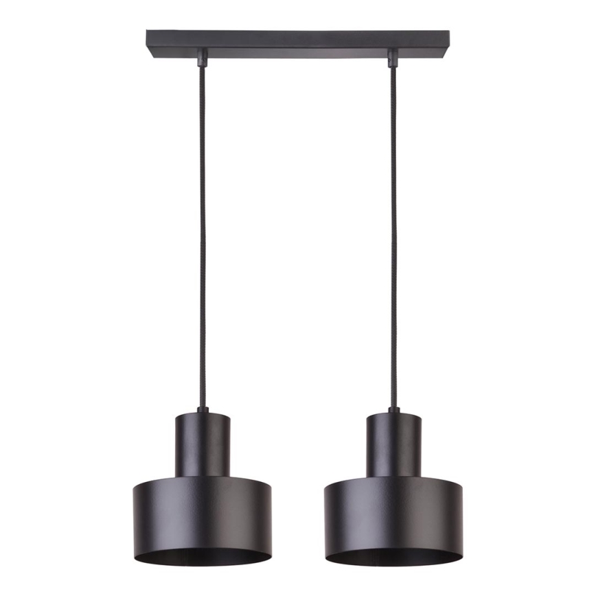 Lampadario a sospensione con filo RIF 2xE27/60W/230V nero