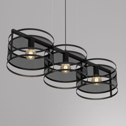 Lampadario a sospensione con filo RIM 3xE27/60W/230V