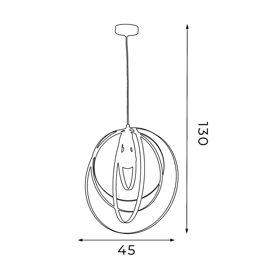 Lampadario a sospensione con filo RINGO 1xE27/60W/230V