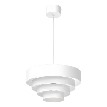 Lampadario a sospensione con filo RINGS 1xE27/15W/230V bianco