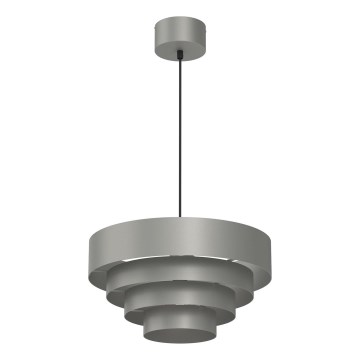 Lampadario a sospensione con filo RINGS 1xE27/15W/230V grigio