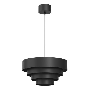 Lampadario a sospensione con filo RINGS 1xE27/15W/230V nero