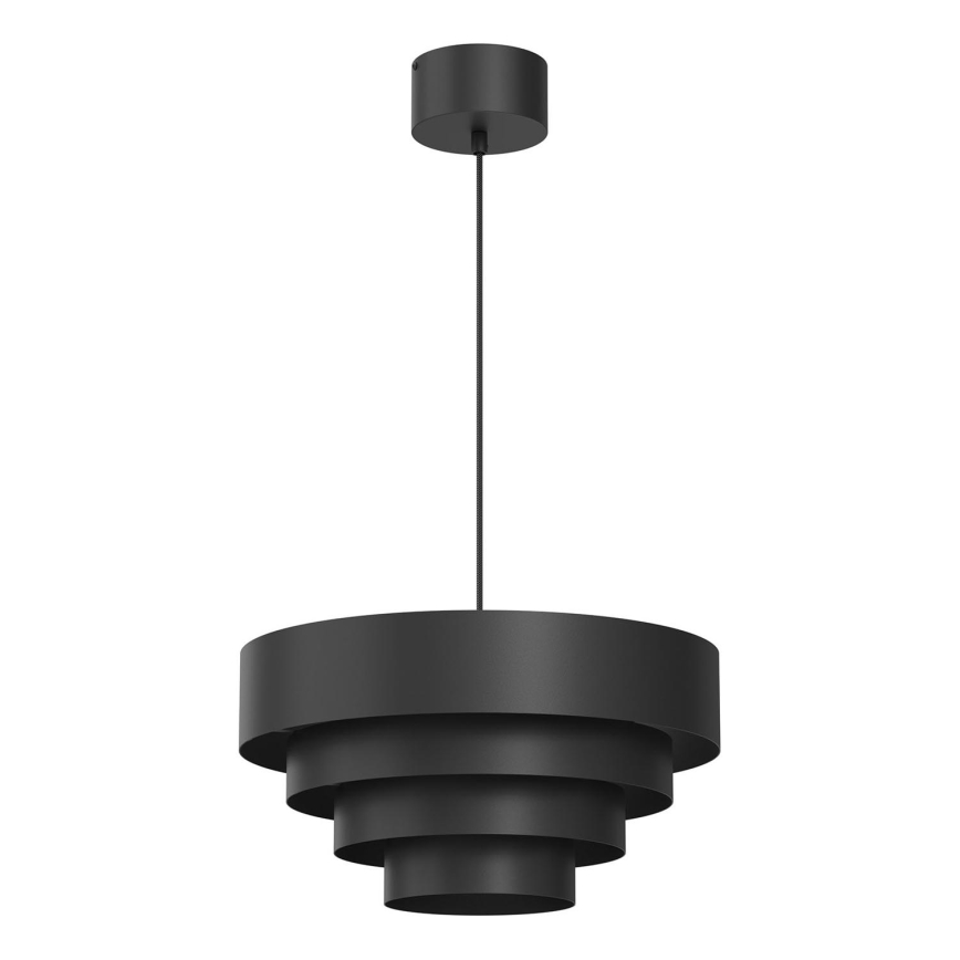 Lampadario a sospensione con filo RINGS 1xE27/15W/230V nero