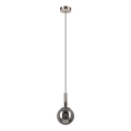 Lampadario a sospensione con filo ROLLO 1xE14/5W/230V cromo opaco/fumé