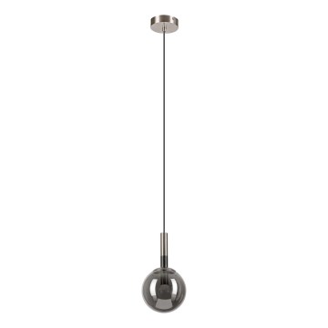 Lampadario a sospensione con filo ROLLO 1xE14/5W/230V cromo opaco/fumé