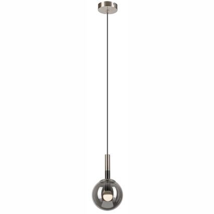 Lampadario a sospensione con filo ROLLO 1xE14/5W/230V cromo opaco/fumé