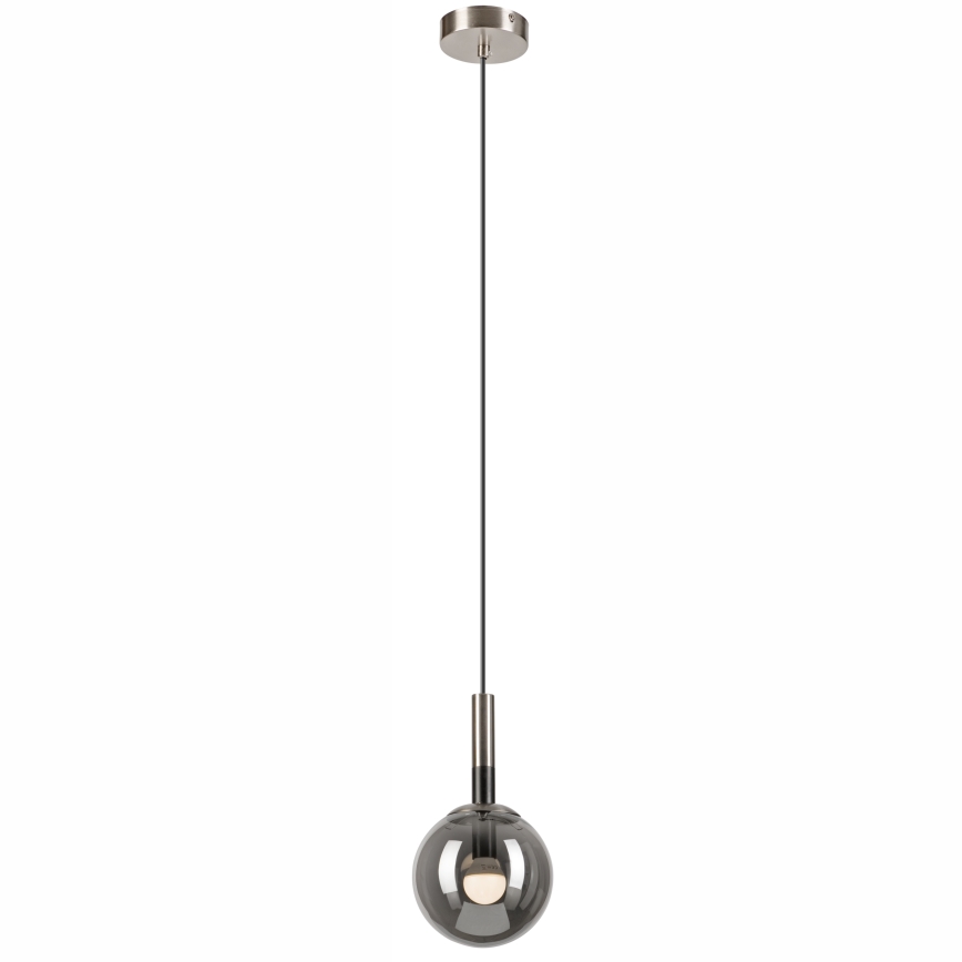 Lampadario a sospensione con filo ROLLO 1xE14/5W/230V cromo opaco/fumé