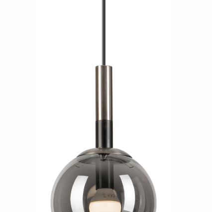 Lampadario a sospensione con filo ROLLO 1xE14/5W/230V cromo opaco/fumé