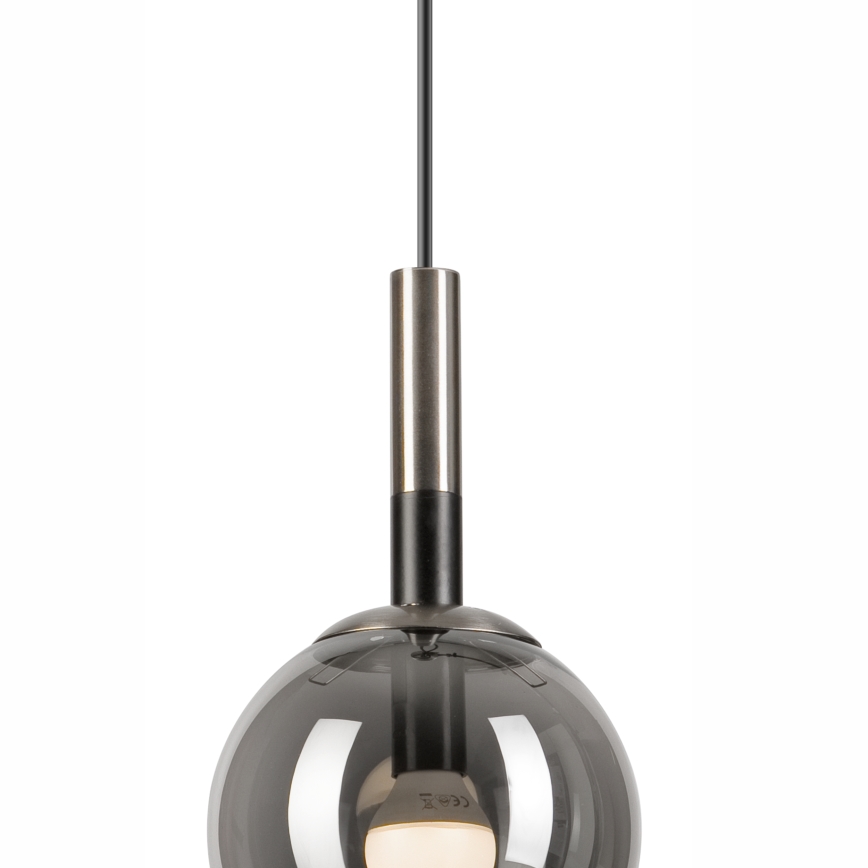 Lampadario a sospensione con filo ROLLO 1xE14/5W/230V cromo opaco/fumé