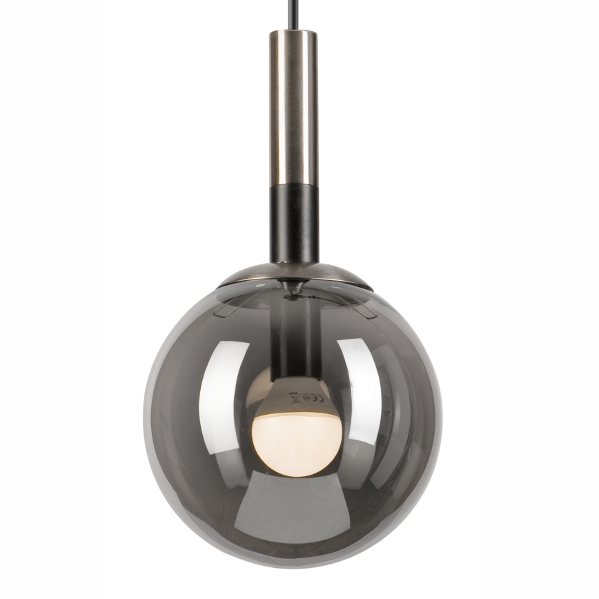 Lampadario a sospensione con filo ROLLO 1xE14/5W/230V cromo opaco/fumé
