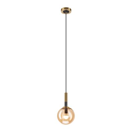 Lampadario a sospensione con filo ROLLO 1xE14/5W/230V oro/fumé beige