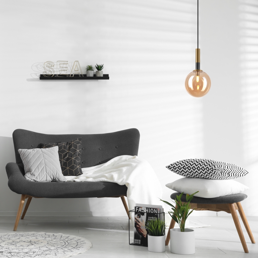 Lampadario a sospensione con filo ROLLO 1xG9/5W/230V oro/fumé beige