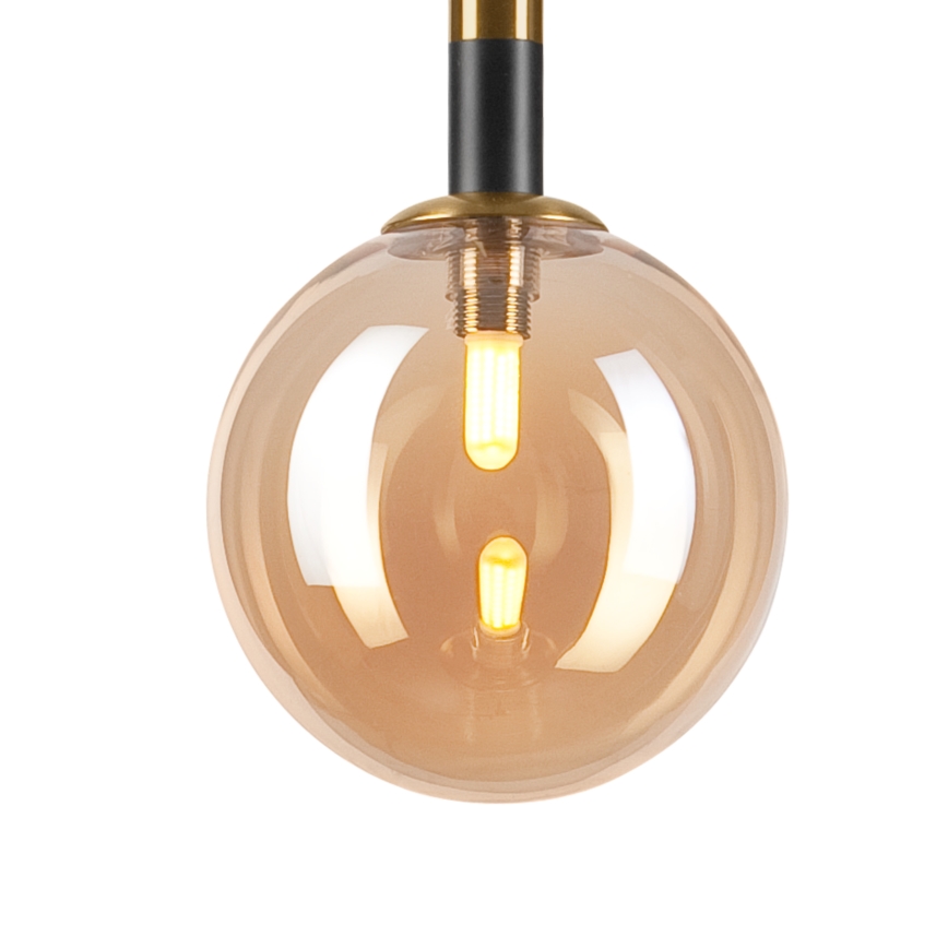 Lampadario a sospensione con filo ROLLO 1xG9/5W/230V oro/fumé beige