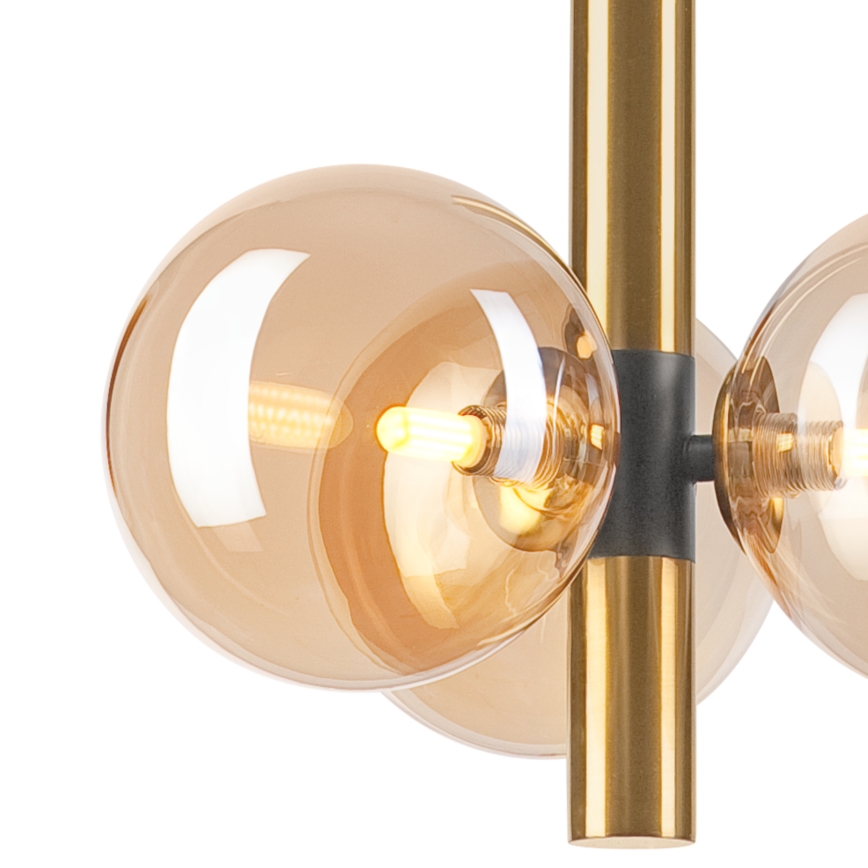 Lampadario a sospensione con filo ROLLO 3xG9/5W/230V oro/fumé beige