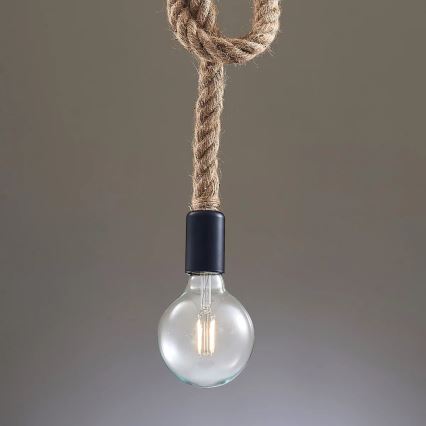 Lampadario a sospensione con filo ROPE 1xE27/12W/230V