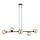 Lampadario a sospensione con filo ROSSI 6xE14/10W/230V nero/beige