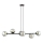 Lampadario a sospensione con filo ROSSI 6xE14/10W/230V nero/grigio