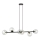 Lampadario a sospensione con filo ROSSI 6xE14/10W/230V nero/limpido