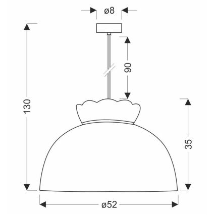 Lampadario a sospensione con filo ROSSINI 1xE27/40W/230V