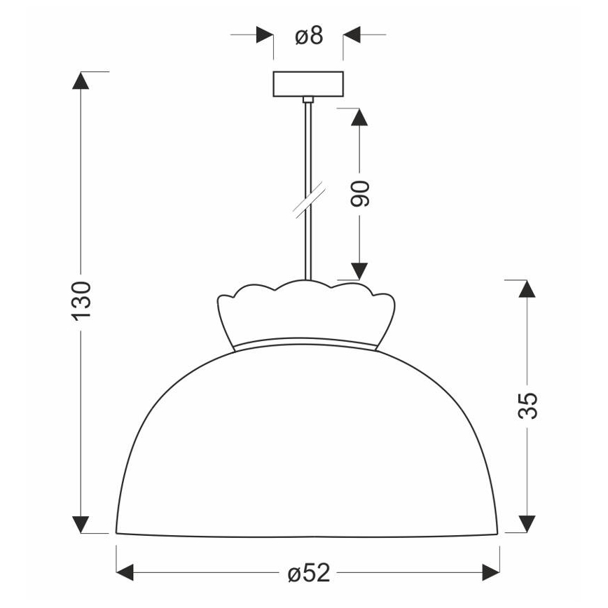 Lampadario a sospensione con filo ROSSINI 1xE27/40W/230V
