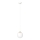 Lampadario a sospensione con filo ROYAL 1xE14/10W/230V diametro 14 cm bianco